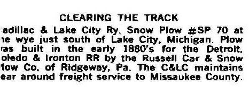 Cadillac and Lake City Rail - Vintage Postcard (newer photo)